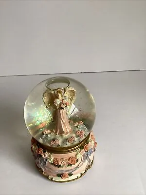 Vintage The San Francisco Music Box Company Angel Glitter Globe Music Box Works • $25.46