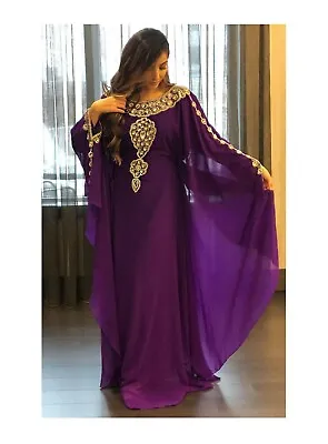 Sale New Moroccan Dubai Kaftans Farasha Abaya Caftan Long Gown For Women Dresses • $57.32