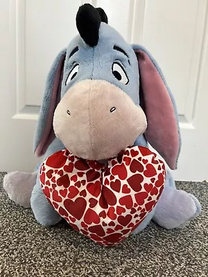 Disney Posh Paws Large Seated Eeyore With Love Heart Soft Toy Plush • £7.99