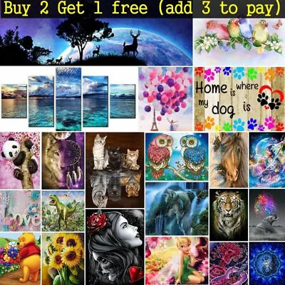 $12.99 • Buy DIY  5D Diamond Painting Kits Full Drill Rhinestone Embroidery Cross Stitch Arts