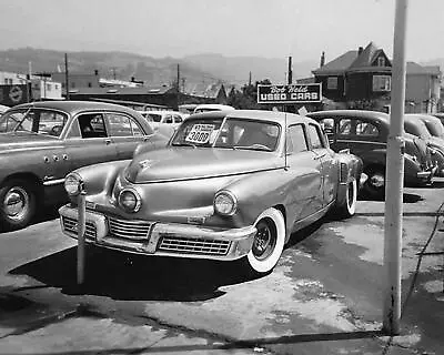 $10.87 • Buy 1948 TUCKER TORPEDO On USED CAR LOT Nostalgic 1950 Photo  (183-N)