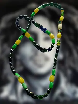 Rasta Jamaican Colors  Plastic  Beads Hand Made Roots Reggae Necklace One Love. • $24.99