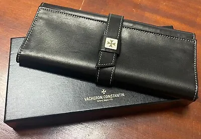$404.98 • Buy Vacheron Constantin Black Leather Watch Box Wallet Genuine Authentic Mh746
