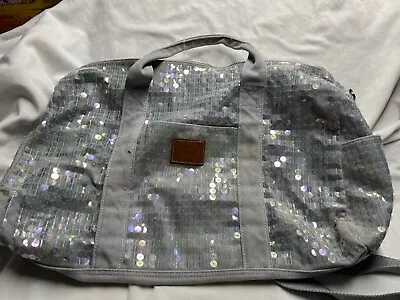 Victoria Secret- PINK-  Gray Sequin LArge Tote Bag • $9.99