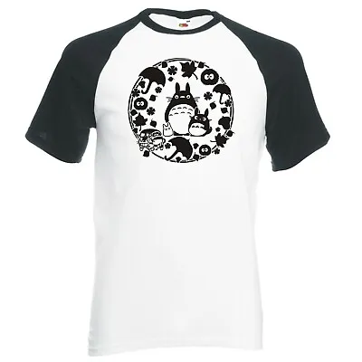 Inspired By My Neighbor Totoro  Sphere Logo  Anime Raglan Baseball T-shirt • £14.99