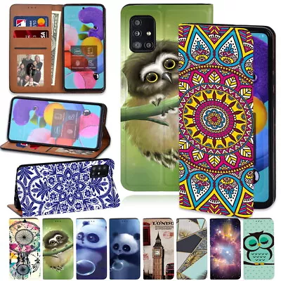 £4.99 • Buy Printed PU Leather Cover Phone Case For Samsung Galaxy S21 S22 A12 13 A22 A52 53