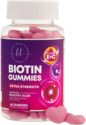 Hair Gummy Vitamins - 5000mcg Biotin For Faster Stronger Healthier Hair Growth • $11.22