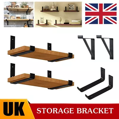 Heavy Duty Shelf Bracket Scaffold Industrial Rustic Handmade Steel Metal Rack UK • £9.49