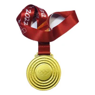 GOLD MEDAL - 2022 Beijing OLYMPICS - BIG WITH SILK RIBBON Rare USA SELLER • $79.99