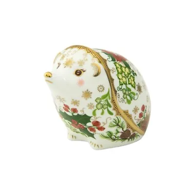 £190 • Buy New Royal Crown Derby 1st Quality Christmas Hedgehog Paperweight