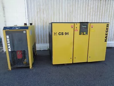 $12500 • Buy 2000 Kaeser CS 91 75 Hp Rotary Screw Air Compressor W/ Dryer Ingersoll Rand