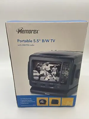 Memorex MT0550 Portable 5.5” B / W TV Radio Gaming Tailgating Complete In Box • $56.99