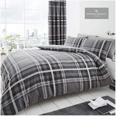 Reversible Duvet Quilt Cover Bedding Set Single Double King Size With Pillowcase • £13.95