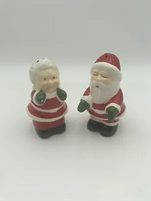 Vintage Ceramic Santa And Mrs Claus Salt & Pepper Shaker Set • $10