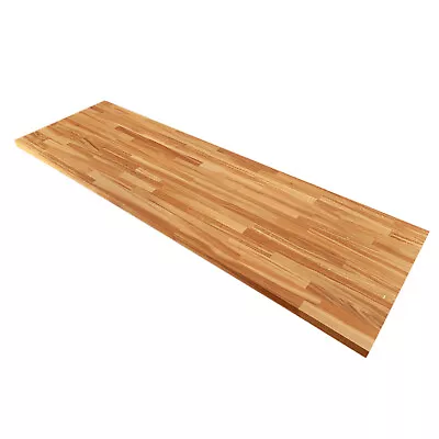 Farmhouse Oak Worktops Solid Wood 40mm Stave Rustic Timber Kitchen Surfaces 3M • £22.95