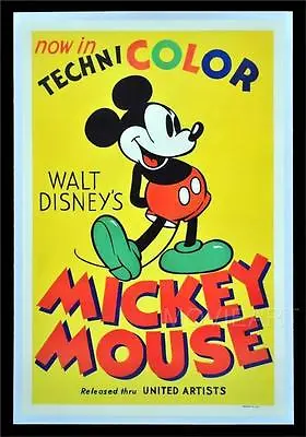 Mickey Mouse Disney Vintage Movie Poster Film A4 A3 Art Print Cinema #2 • £5.99