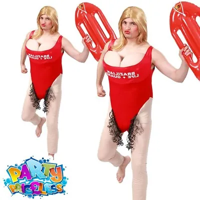 £21.99 • Buy Adult Mens Lifeguard Costume Funny Stag Do Novelty Drag Trans Fancy Dress Outfit