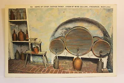 $2.03 • Buy Postcard Home Of Chief Justice Taney View Of Wine Cellar Frederick MD P10