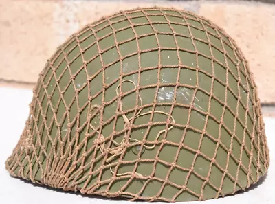 Us - British Ww 2 M-1 Helmet Camouflage Net Cover With String ( Camo Net Only ) • $14.50