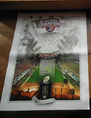 Auburn University Football 2010 National Champions Poster 24  X 18  Cam Newton • $19.95