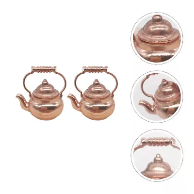  2 Pcs Mini Teapot Kit Kids Chef Hat And Apron Miniature Kettle • $13.25