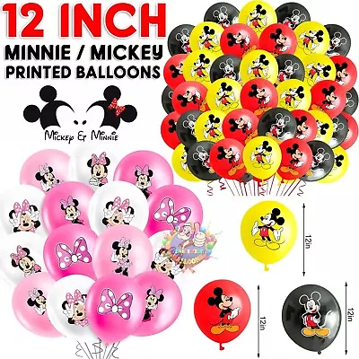 10pcs 12  Minnie Mouse Balloons Latex Set Kids Theme Birthday Party Decoration • £3.99