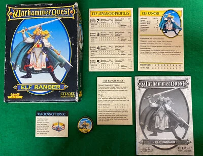 £89.50 • Buy Warhammer Quest Elf Ranger Bits Book High Elves Character 1995 Games Workshop GW