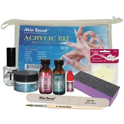 Mia Secret Clear Acrylic Powder Professional Full Nail Kit - 9 Pcs • $21.95