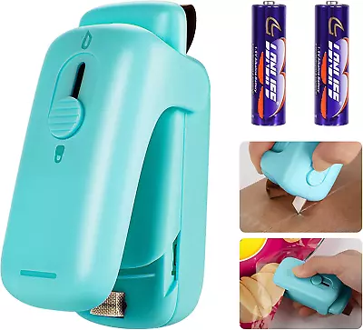 Mini  Chip Bag Sealer - Heat Seal W/Cutter Magnet Portable Resealer For Snacks • $18.62