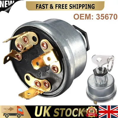 1x Tractor Ignition Switch With 2 Keys For Lucas 35670 128Sa Massey Ferguson NEW • £9.82