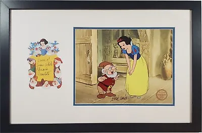 🍎 Dancing Doc Snow White Sericel Cel New Frame Signed Original Voice Snow White • $758.67