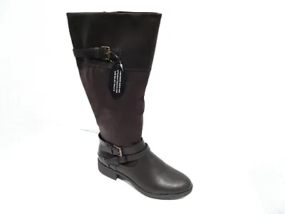 Style & Co Ashlie Faux Leather Chocolate Women Boots Size 7.5 • $29.99