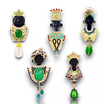 Exotic Egyptian African King Medieval Brooches Lapel Pin Women Vintage Jewelry • $8.20