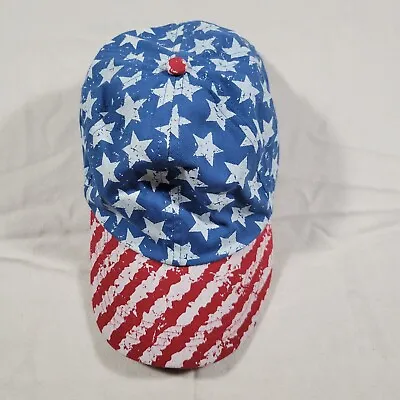 Stars And Stripes Ball Cap Hat Adjustable One Size Fits All • $9.95