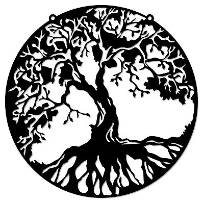 Tree Of Life Metal Wall Sign Family Love Stencil Laser Cut Metal Decorative • $64.27