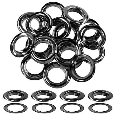 Hilitchi 40Pcs 1 Inch - 25mm Gun-Black Thicken Grommet Eyelets Metal Eyelets ... • $16.92