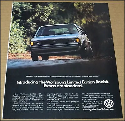 1983 Volkswagen Rabbit Print Ad Car Automobile Advertisement Vintage VW Auto • $11.59