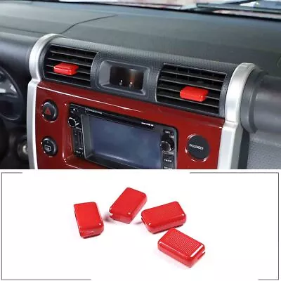 ABS Red Air Condition Vent Rod Cover Auto Parts Trim For Toyota FJ Cruiser 07-21 • $21.22