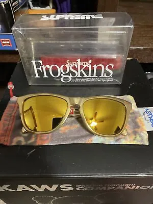 Oakley Supreme Collaboration Sungalasses Frogskins Limited Gold Color Fashion • $800
