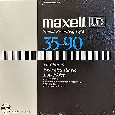 Maxell UD Late Gen Reel To Reel Recording Tape LP 7  Reel 1800 Ft. • $16.95