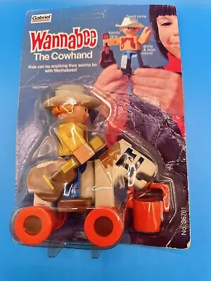 Vintage Gabriel WANNABEE Figure Play Set The Cowhand 1976 No. 36761 New On Card  • $12.99