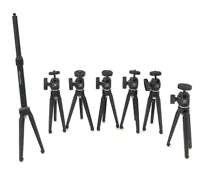 Lot Of 6 Manfrotto 482 Tabletop Tripod Stand W/Mini Ball Head & Extension Pole • $115