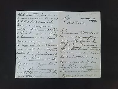 Rare Royalty 1903 Royal HRH Princess Helena Augusta Victoria Letter Document UK • $239.96