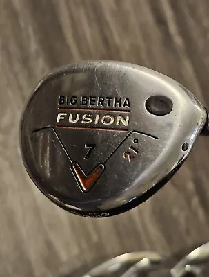 Callaway Big Bertha Fusion 7 Fairway Wood 21° Aldila NVS 55-R 350 Graphite RH • $24.95