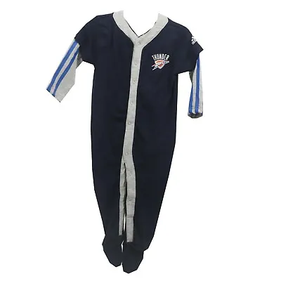 Oklahoma City Thunder Official NBA Adidas Baby Infant Size Sleeper Bodysuit New • $12.95