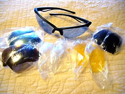 Unisex Sunglasses W / Changeable Lenses (5 Free Len Sets) Men's Golfing -S45 • $9.95