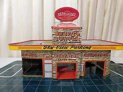 Vintage Marx Tin HAPPI TIME Service Center Garage Working Elevator * • $48.37