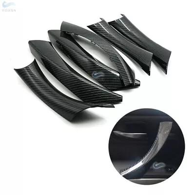 $31.99 • Buy 6 Pcs Inner Door Panel Handle Pull Interior Trim Cover For BMW E90 06-11 Carbon