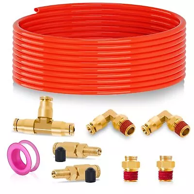 Air Line Kit For Air Spring Bag Suspension With Fittings 25 FT PA Hose Truck... • $49.70