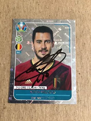 Eden Hazard Belgium 🇧🇪 Panini UEFA Euro 2020 Hand Signed • £96.50